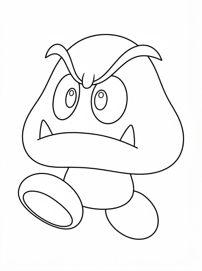 Goomba som løper fargelegging