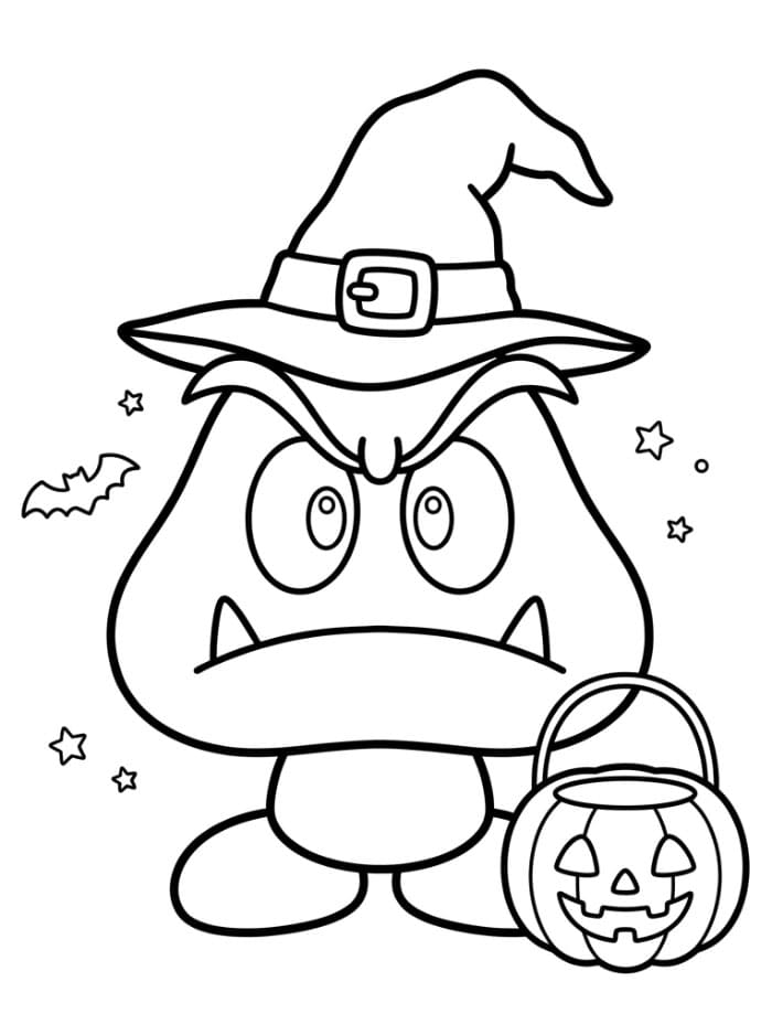 Goomba til Halloween fargelegging