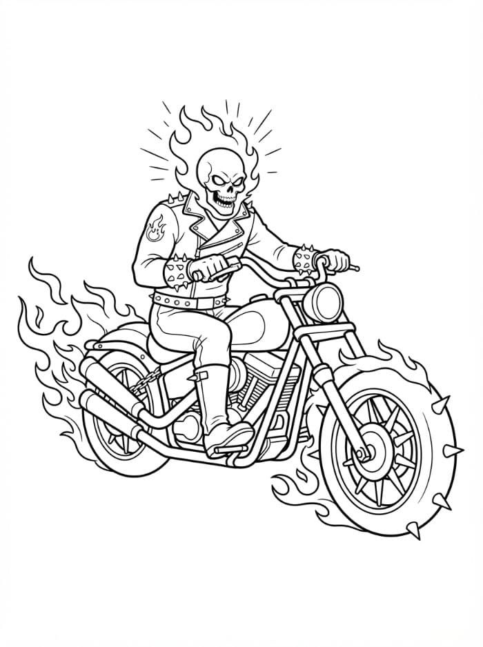 Gratis Ghost Rider fargelegging