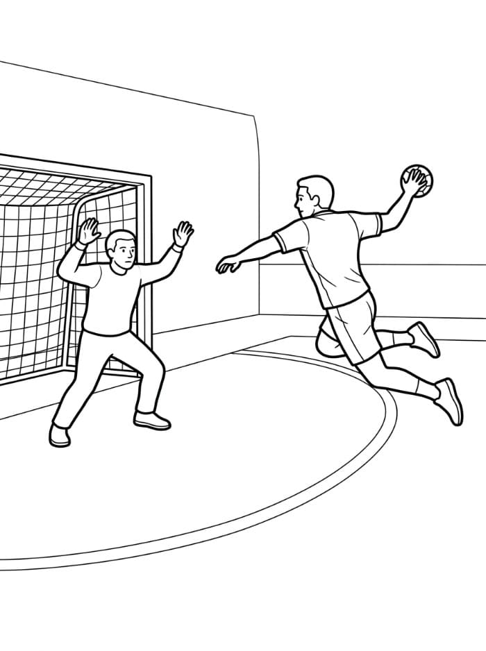 Håndballkontring fargelegging