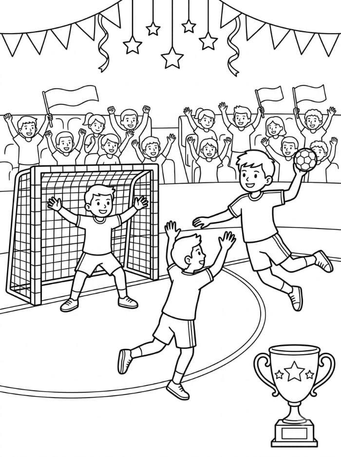 Håndballmesterskap fargelegging