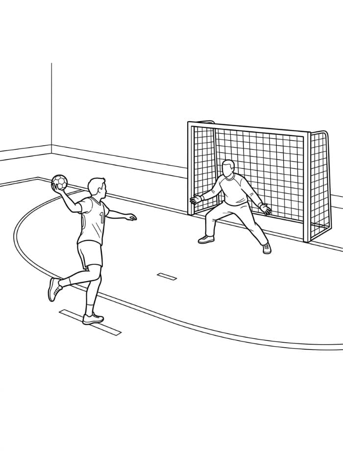 Håndballstraffe fargelegging