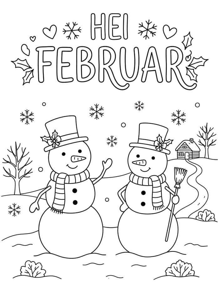 Februar Fargelegging