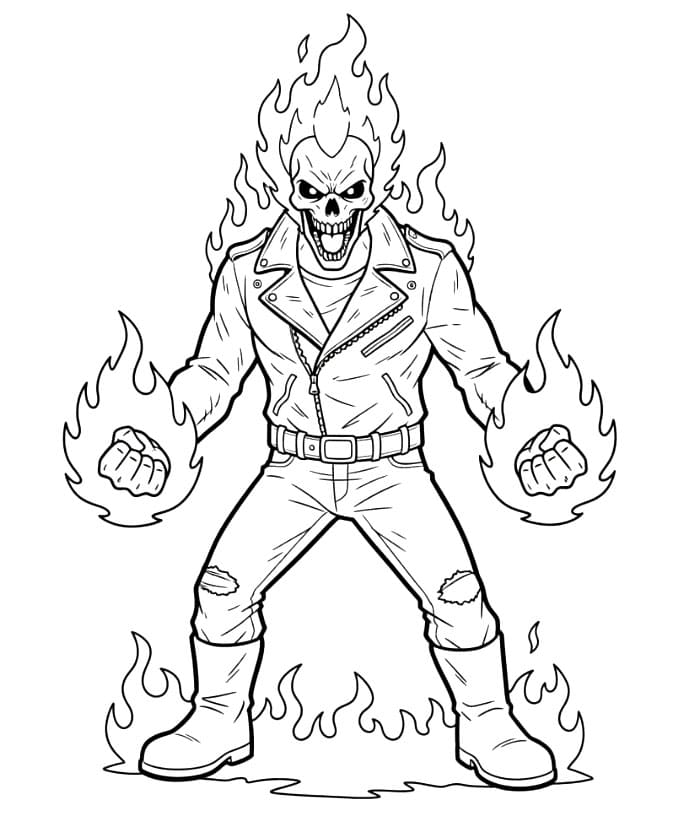 Kraftfull Ghost Rider fargelegging