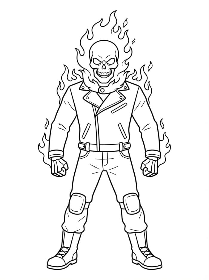 Kul Ghost Rider fargelegging