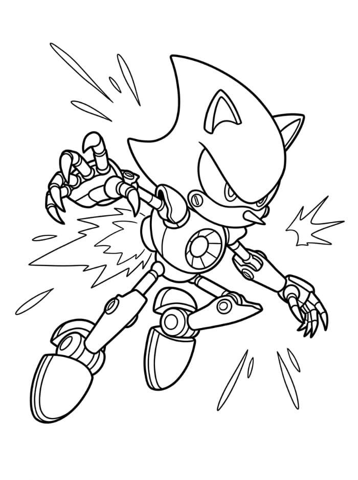Metal Sonic angriper fargelegging