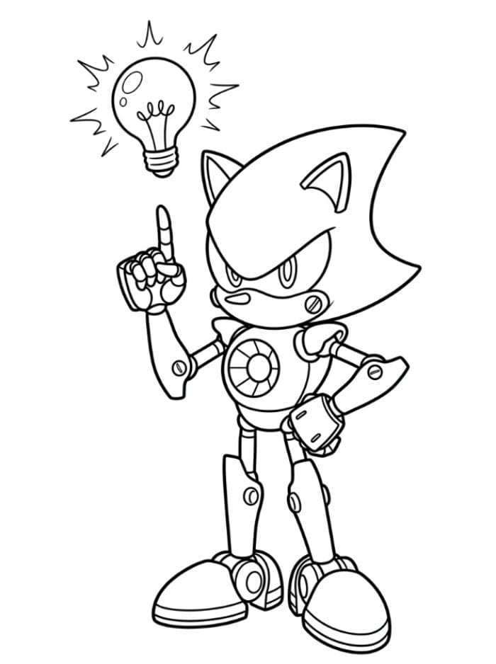 Metal Sonic får en idé fargelegging