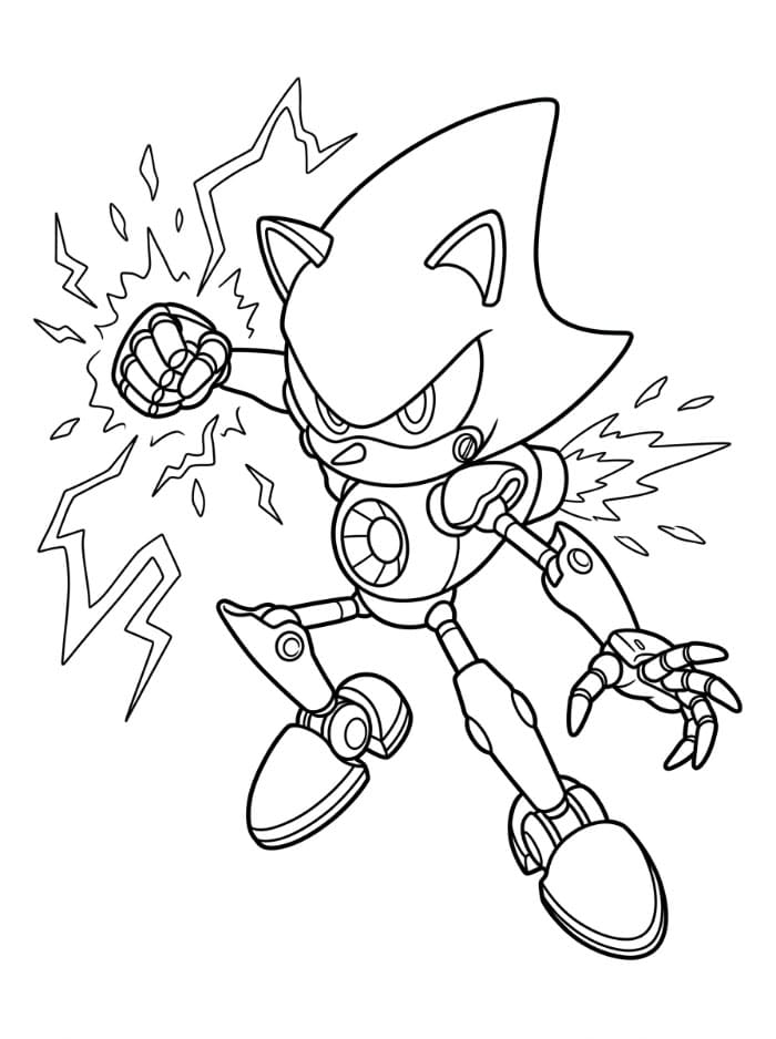 Metal Sonic gjør seg klar fargelegging