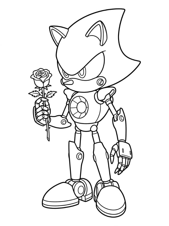 Metal Sonic holder en rose fargelegging