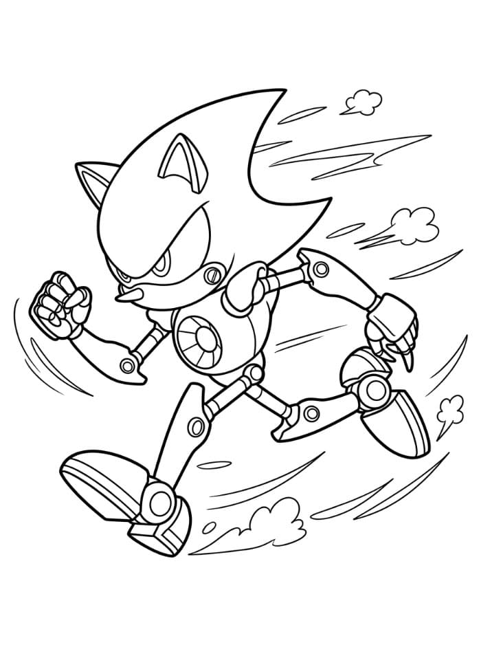Metal Sonic løper fargelegging
