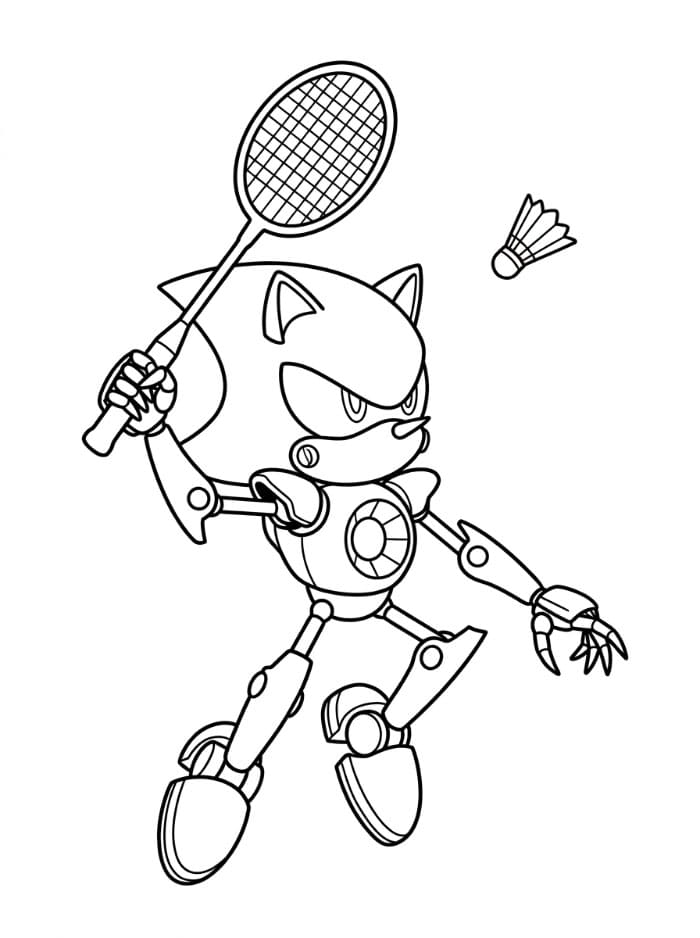 Metal Sonic spiller badminton fargelegging