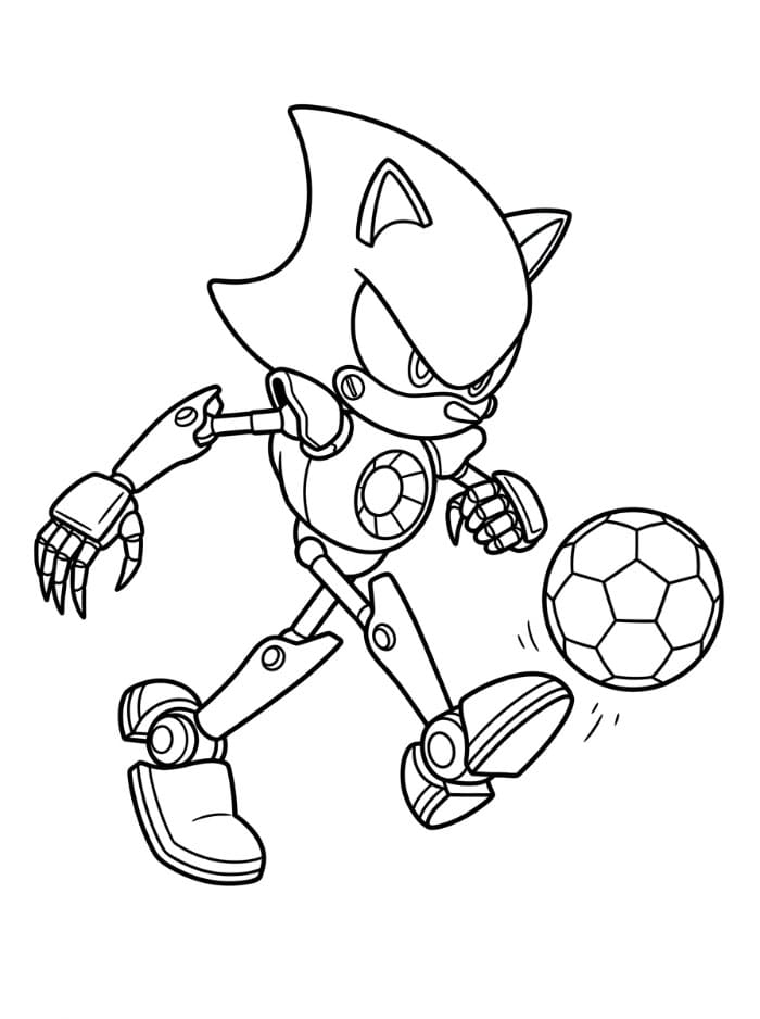 Metal Sonic spiller fotball fargelegging