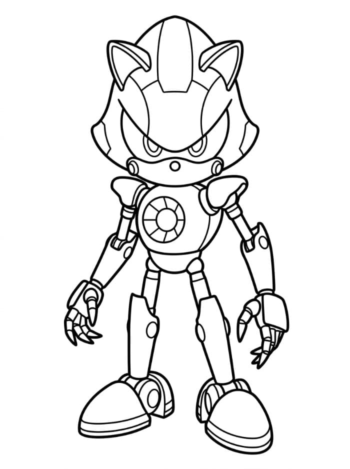 Metal Sonic står fargelegging