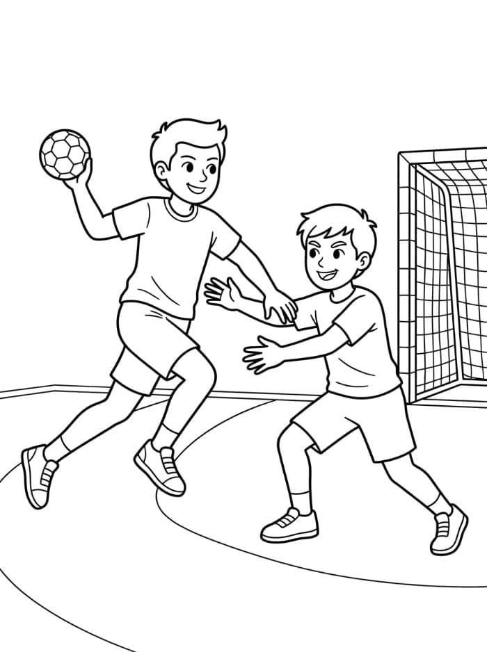 Morsom håndball fargelegging