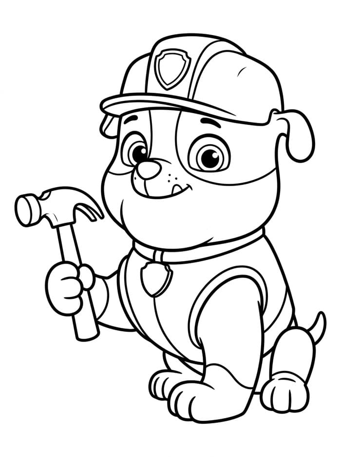 Rubble med en hammer fargelegging