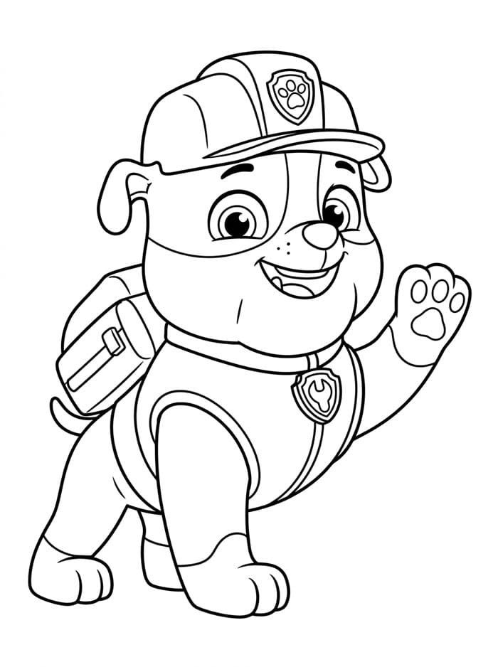 Rubble Paw Patrol vinker fargelegging