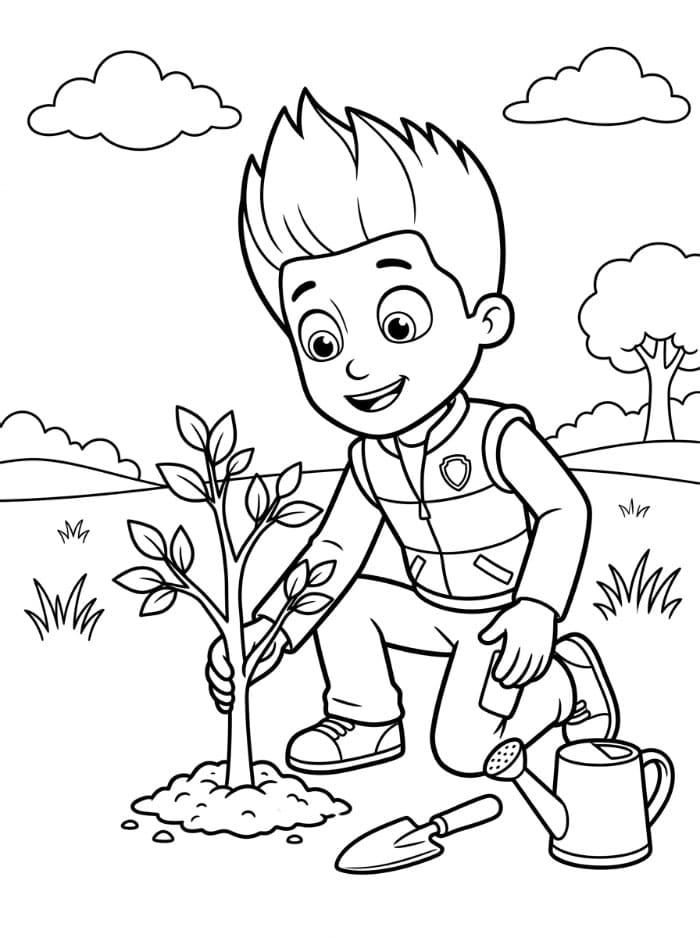 Ryder planter noe fargeleggingsside