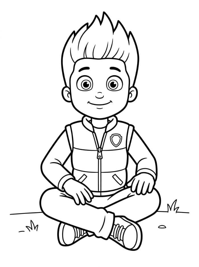 Ryder sitter fargeleggingsside