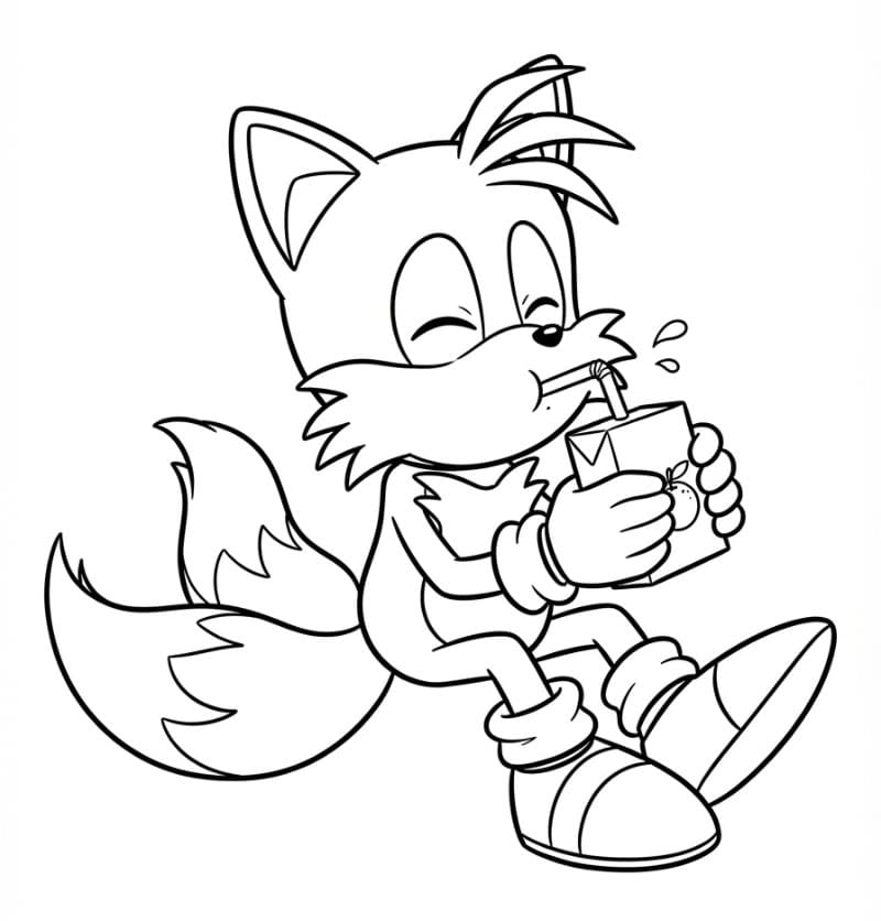 Tails drikker fargelegging