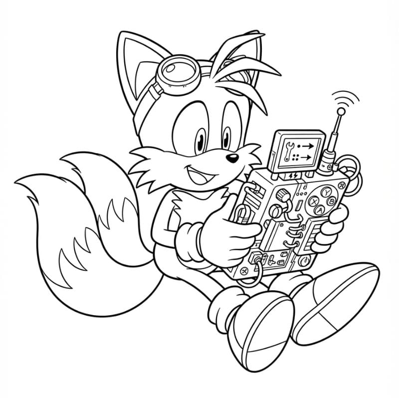 Tails fikser noe fargelegging