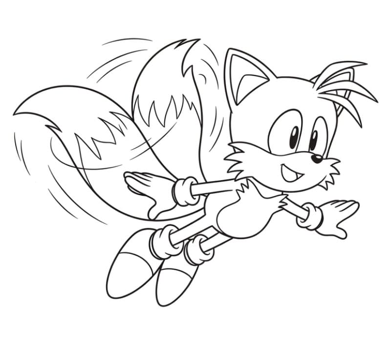 Tails flyr fargelegging