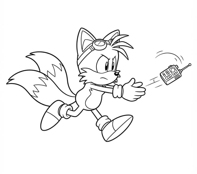 Tails kaster en enhet fargelegging