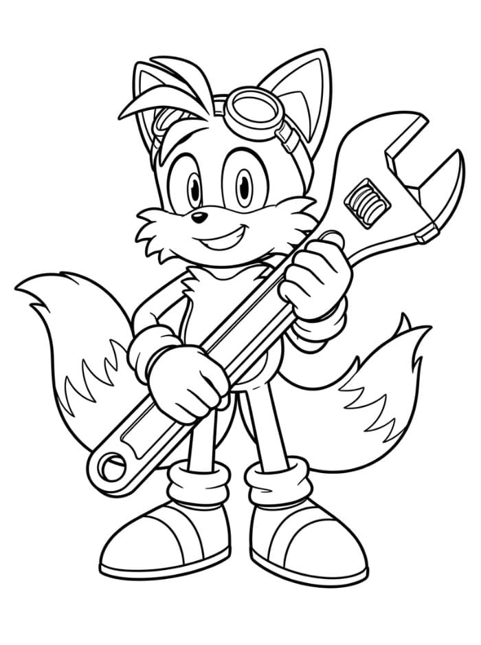 Tails og et juletre fargelegging