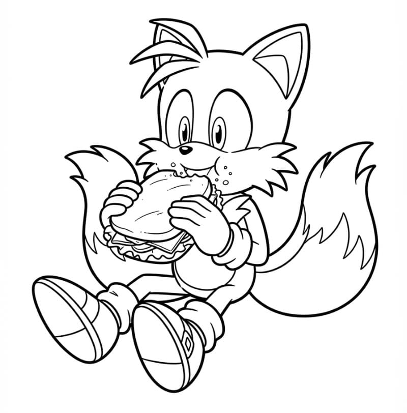 Tails spiser fargelegging