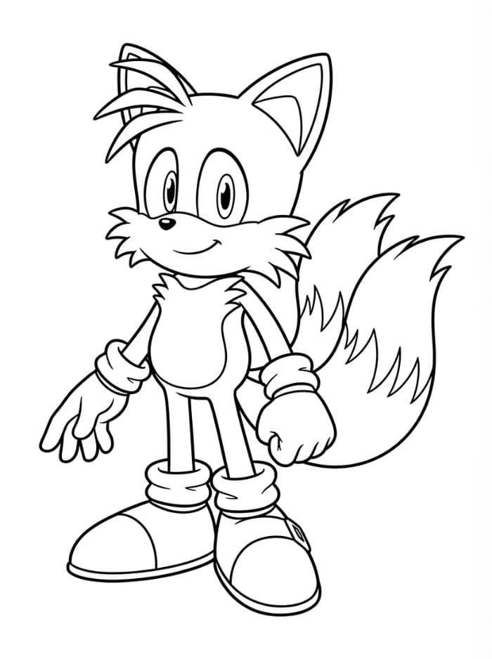 Tails står fargelegging
