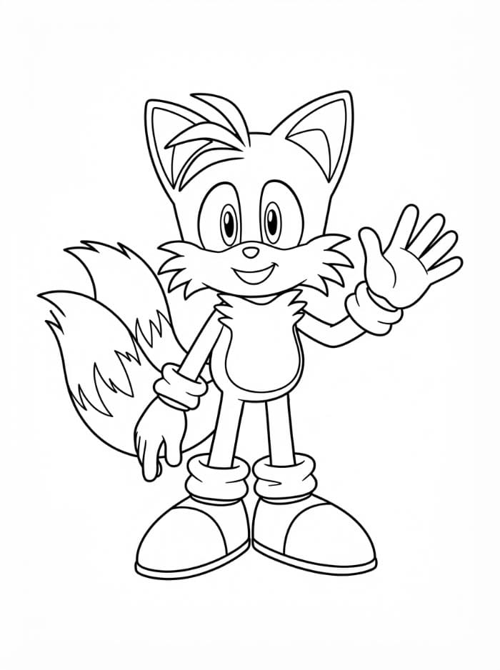 Tails unngår en laserstråle fargelegging