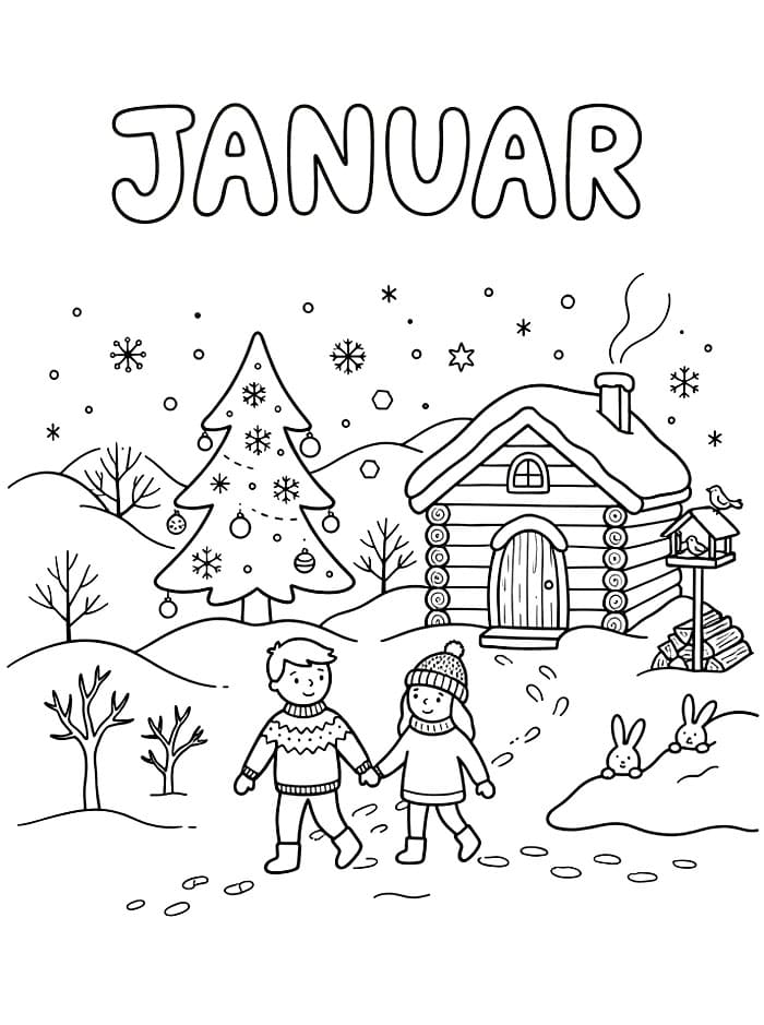 Tur i januar fargelegging