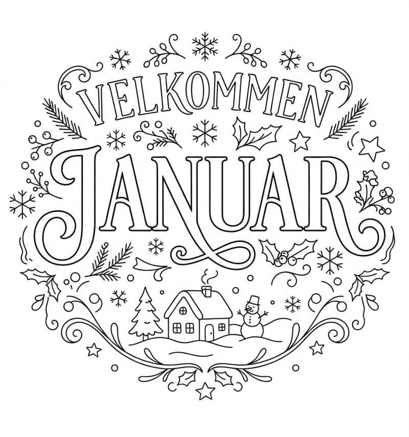 Velkommen januar fargelegging