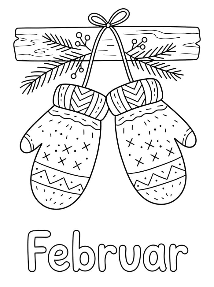 Vintervotter i februar fargelegging